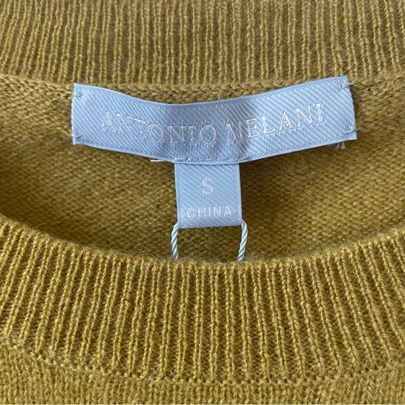 Antonio Melani Cameron Crewneck Sweater Pear Size Small 100% Cashmere Luxury - Picture 3 of 6
